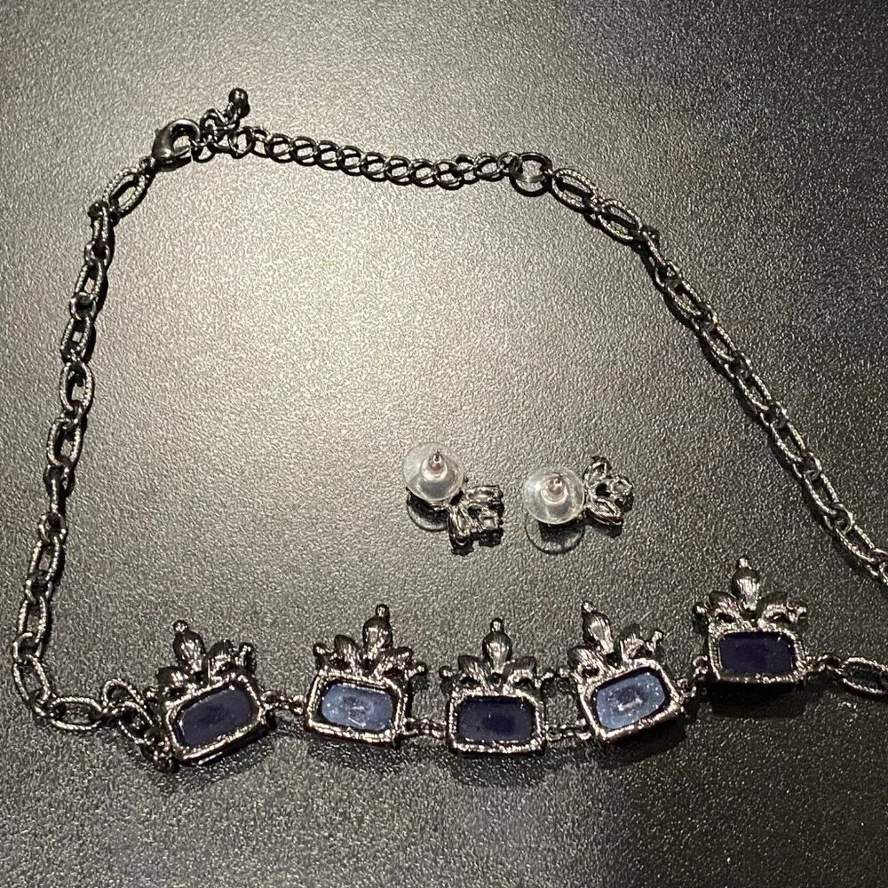 Christmas Whimsigoth Fairy Grunge Bling Glass Jewelry Necklace Earrings Set 20